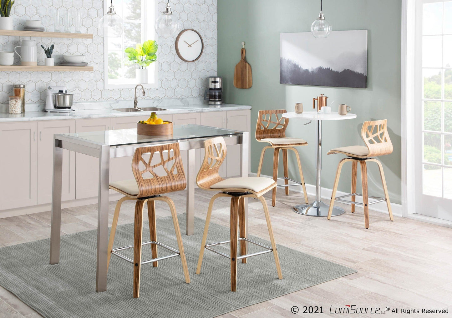 Majestic Office Furniture 26" Fixed-Height Counter Stool - Set of 2