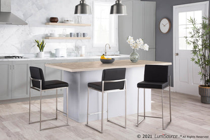 Majestic Office Furniture High Back 26" Fixed-Height Counter Stool - Set Of 3