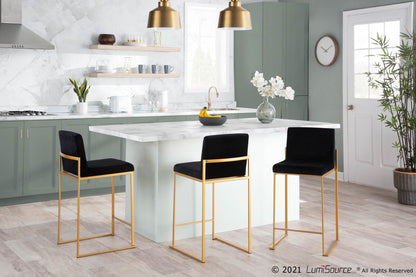 Majestic Office Furniture High Back 26" Fixed-Height Counter Stool - Set Of 3