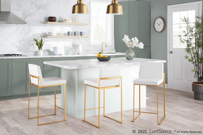 Majestic Office Furniture High Back 26" Fixed-Height Counter Stool - Set Of 3