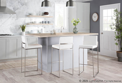Majestic Office Furniture High Back 30" Fixed-Height Barstool - Set Of 3