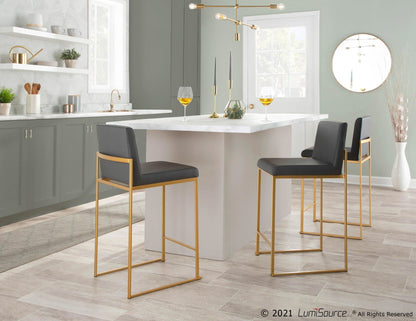 Majestic Office Furniture High Back 26" Fixed-Height Counter Stool - Set of 2