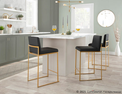 Majestic Office Furniture High Back 26" Fixed-Height Counter Stool - Set of 2