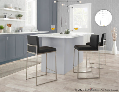 Majestic Office Furniture High Back 26" Fixed-Height Counter Stool - Set of 2