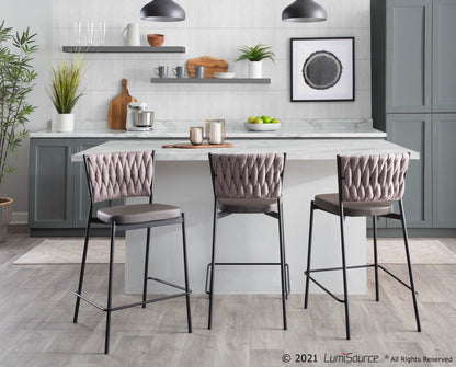 Majestic Office Furniture Tania 24" Fixed-Height Counter Stool - Set of 2