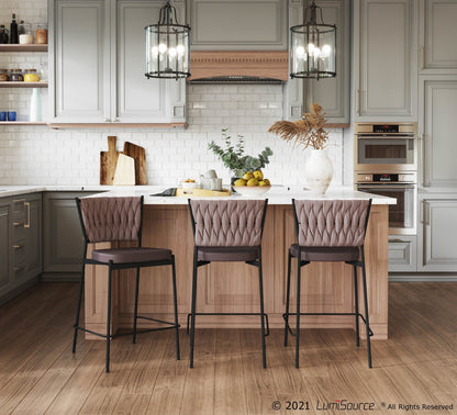 Majestic Office Furniture Tania 24" Fixed-Height Counter Stool - Set of 2