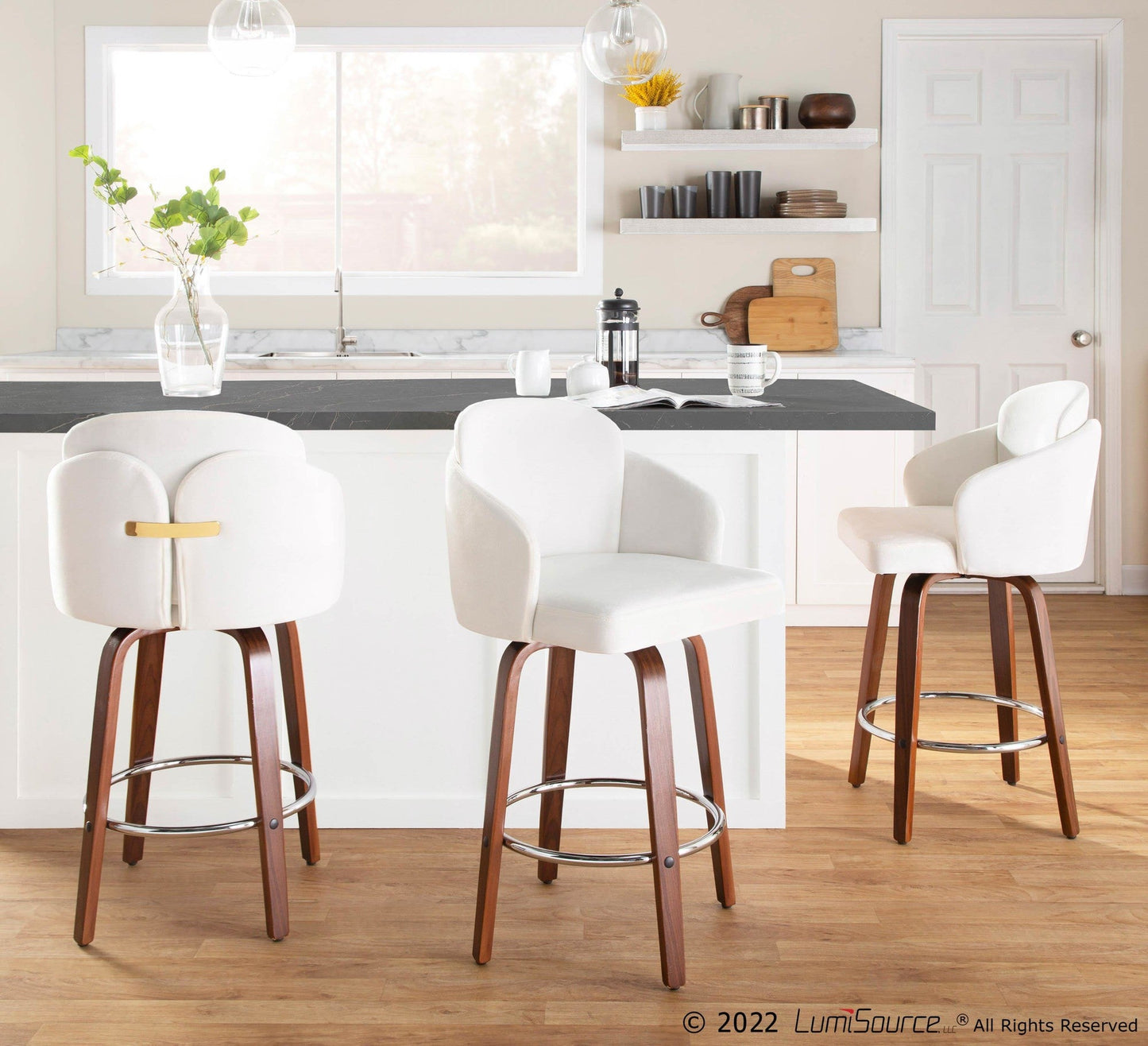 Majestic Office Furniture 26" Fixed-Height Counter Stool - Set of 2