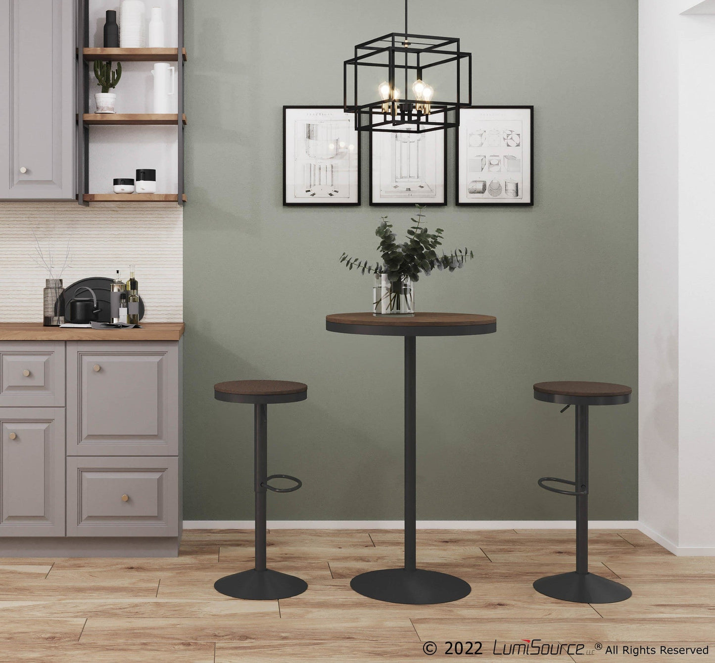 Majestic Office Furniture Adjustable Barstool - Set of 2