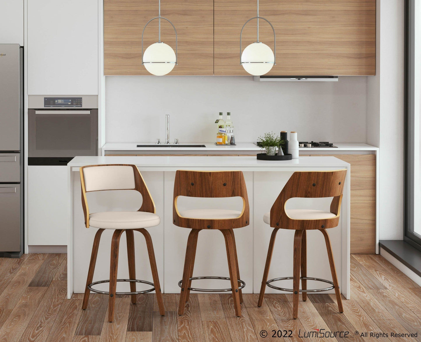 Majestic Office Furniture 24'' Fixed-Height Counter Stool - Set of 2