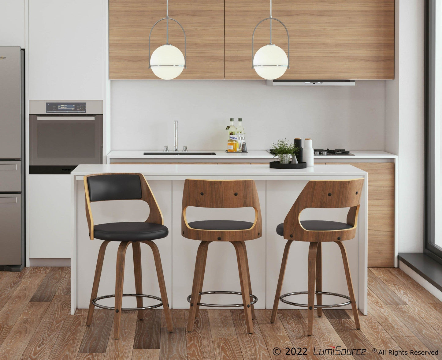 Majestic Office Furniture 24'' Fixed-Height Counter Stool - Set of 2