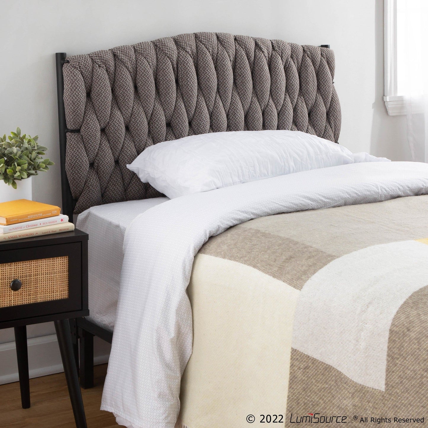 Lumisource Braided Matisse Twin Headboard