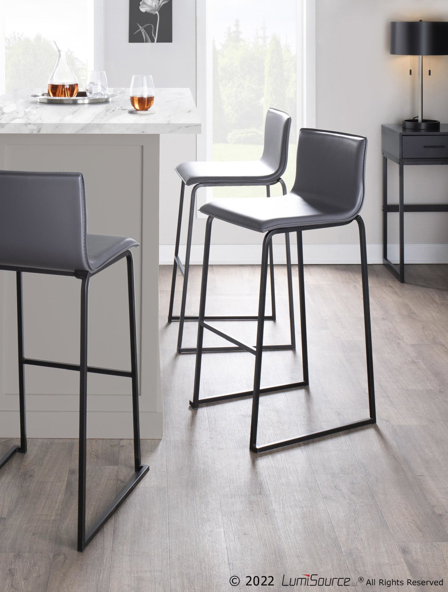 Majestic Office Furniture 30" Fixed-Height Barstool - Set of 2
