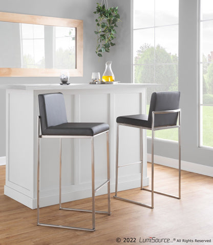 Majestic Office Furniture High Back 30" Fixed-Height Barstool - Set of 2