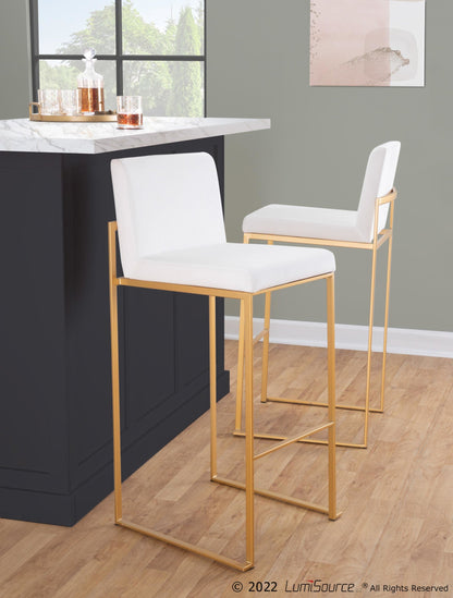 Majestic Office Furniture High Back 30" Fixed-Height Barstool - Set of 2