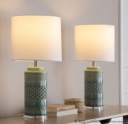 Lumisource Casa 21" Ceramic Table Lamp - Set of 2