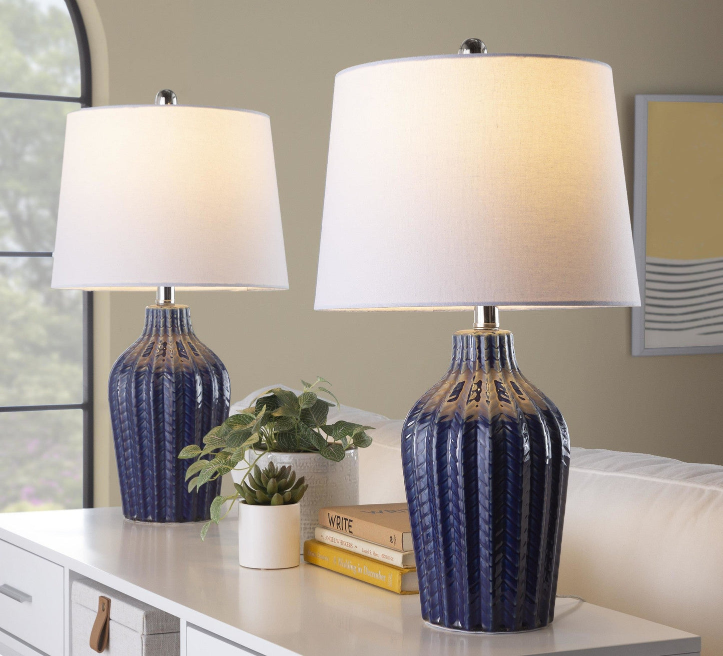 Majestic Office Furniture 23" Ceramic Table Lamp - Set of 2