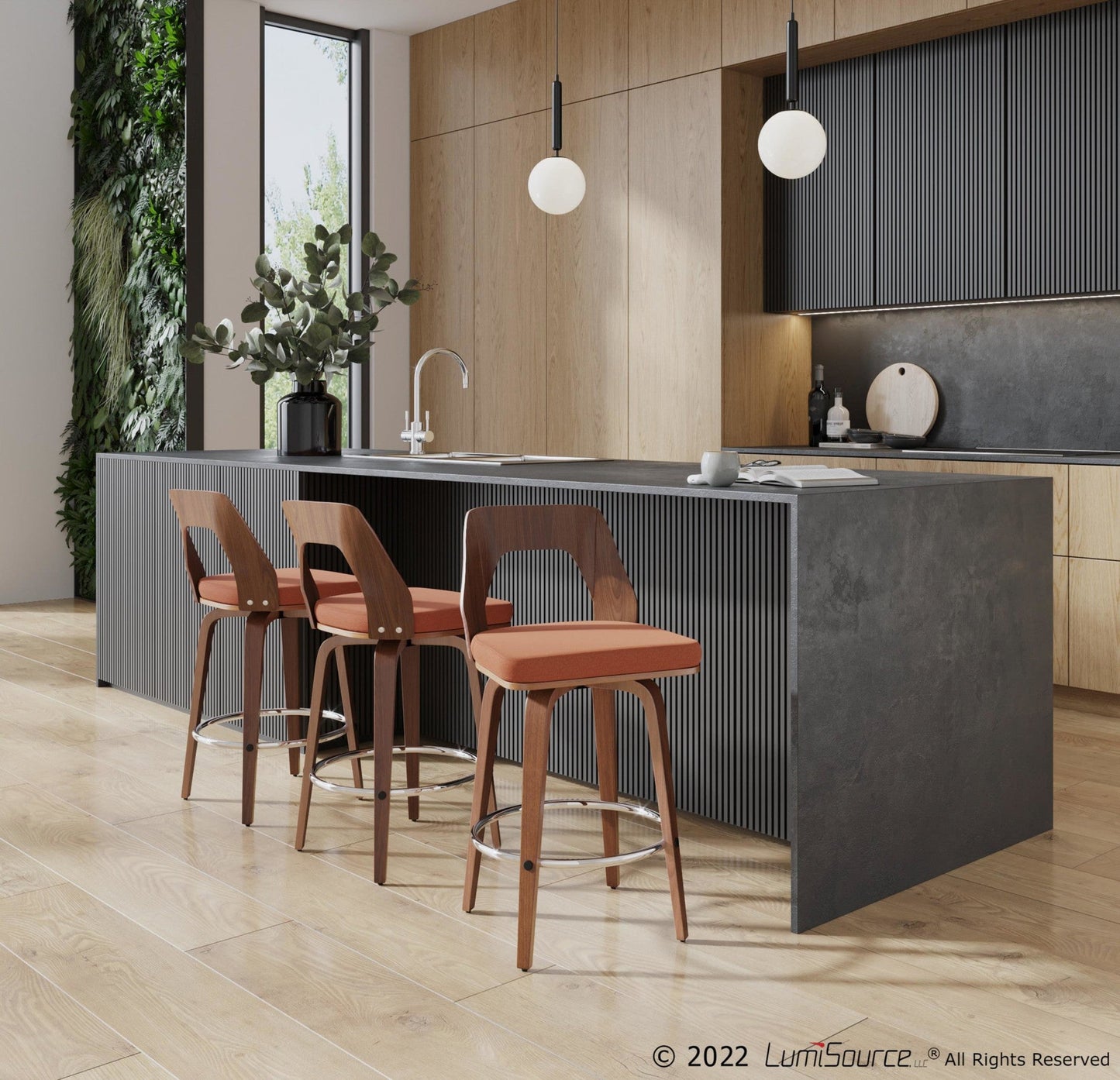 Majestic Office Furniture 24" Fixed-Height Counter Stool - Set of 2