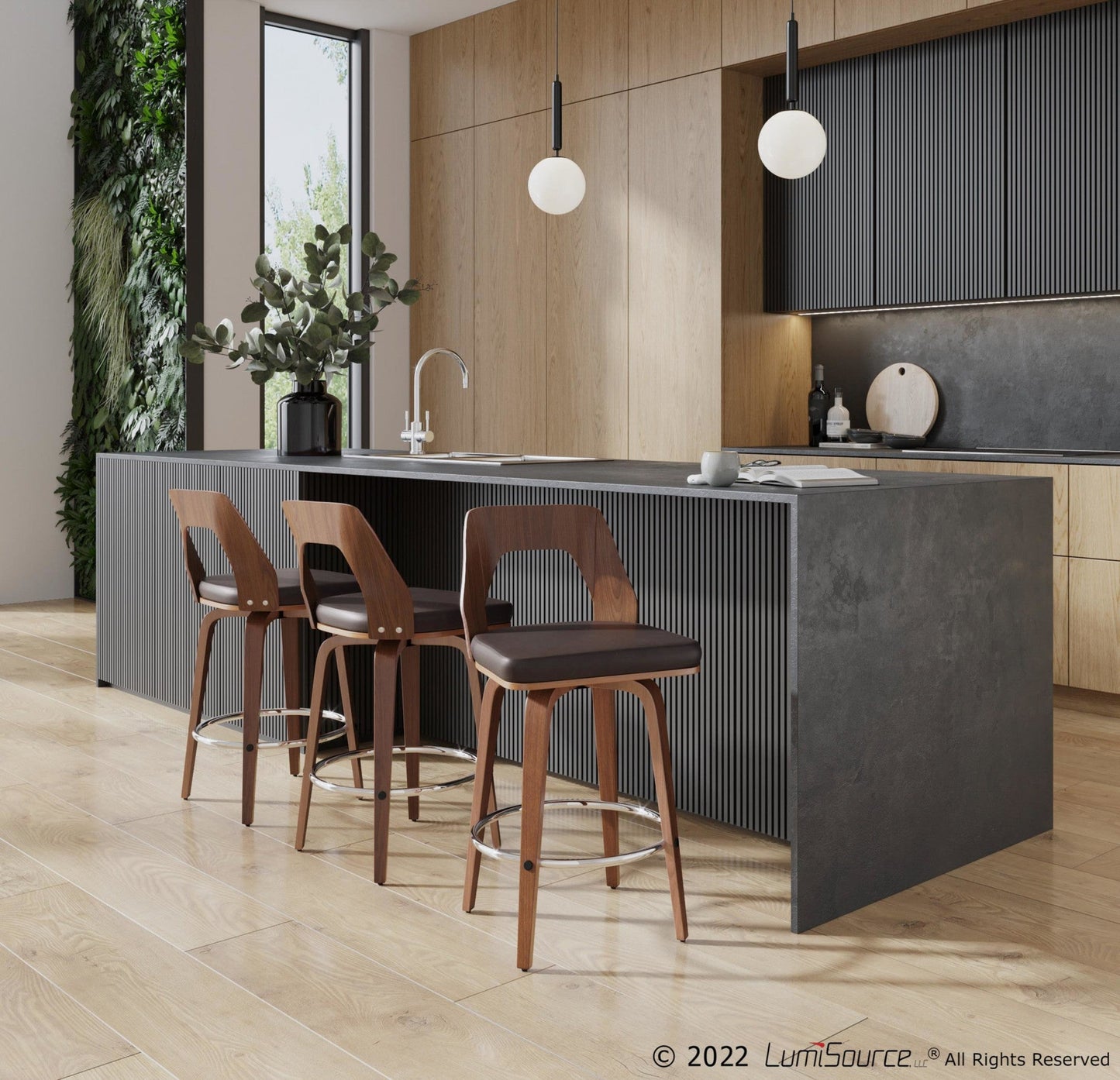 Majestic Office Furniture 24" Fixed-Height Counter Stool - Set of 2