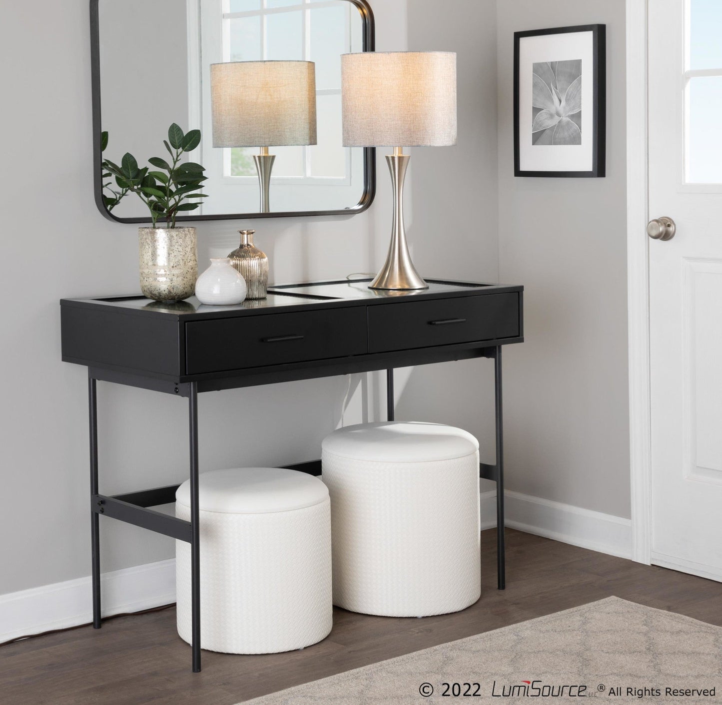 Majestic Office Furniture 24" Metal Table Lamp - Set of 2
