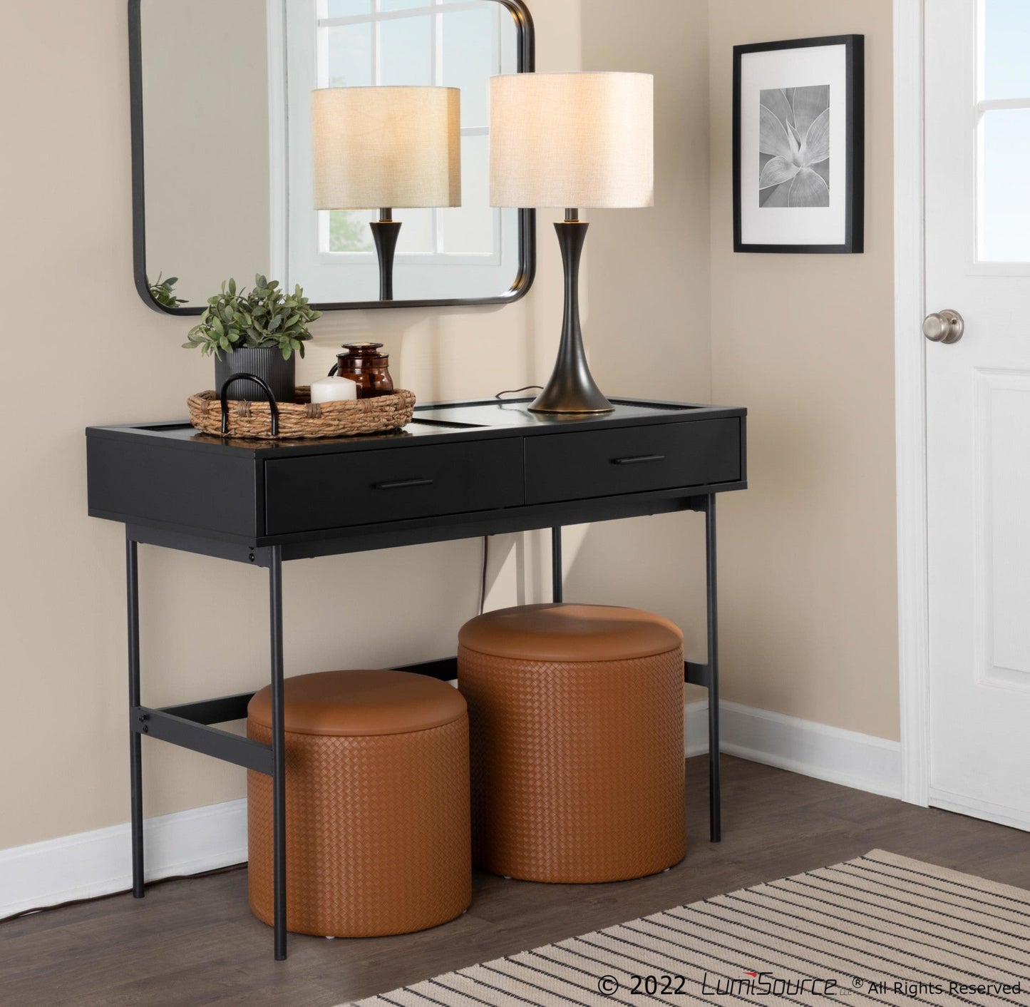 Majestic Office Furniture 24" Metal Table Lamp - Set of 2