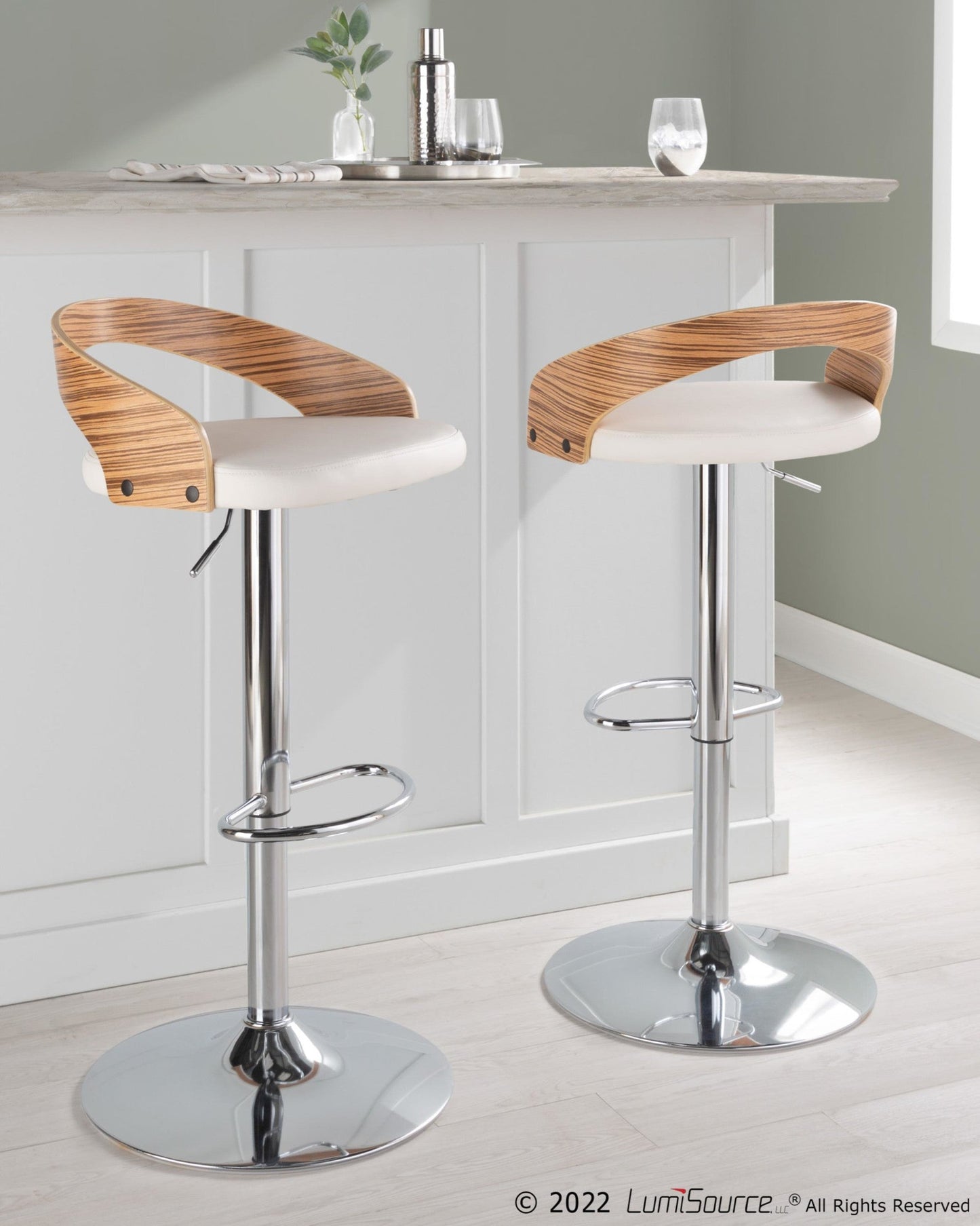 Majestic Office Furniture Adjustable Barstool - Set of 2