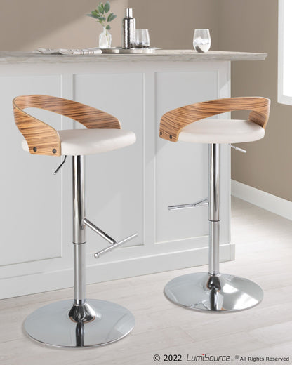 Majestic Office Furniture Adjustable Barstool - Set of 2