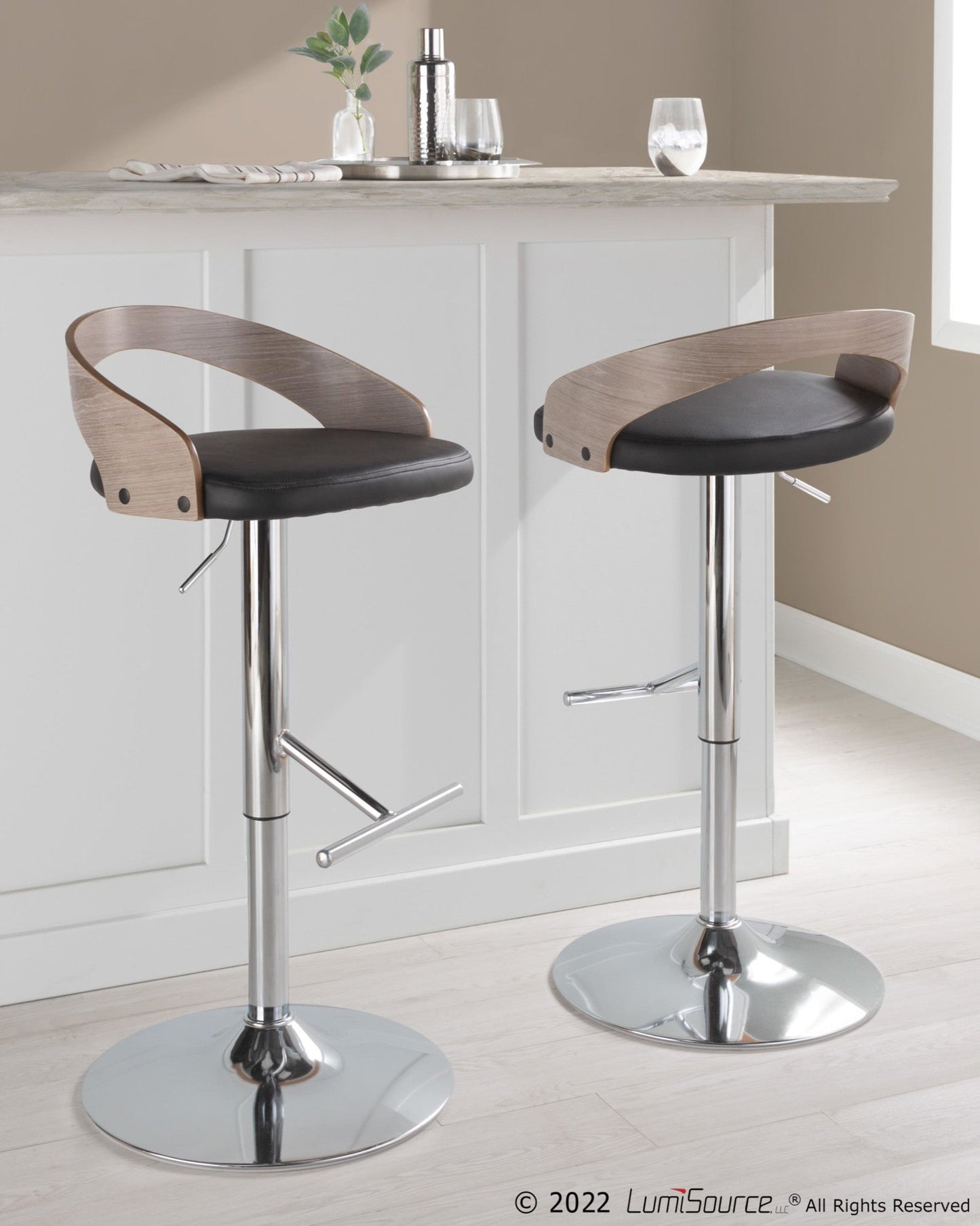 Majestic Office Furniture Adjustable Barstool - Set of 2