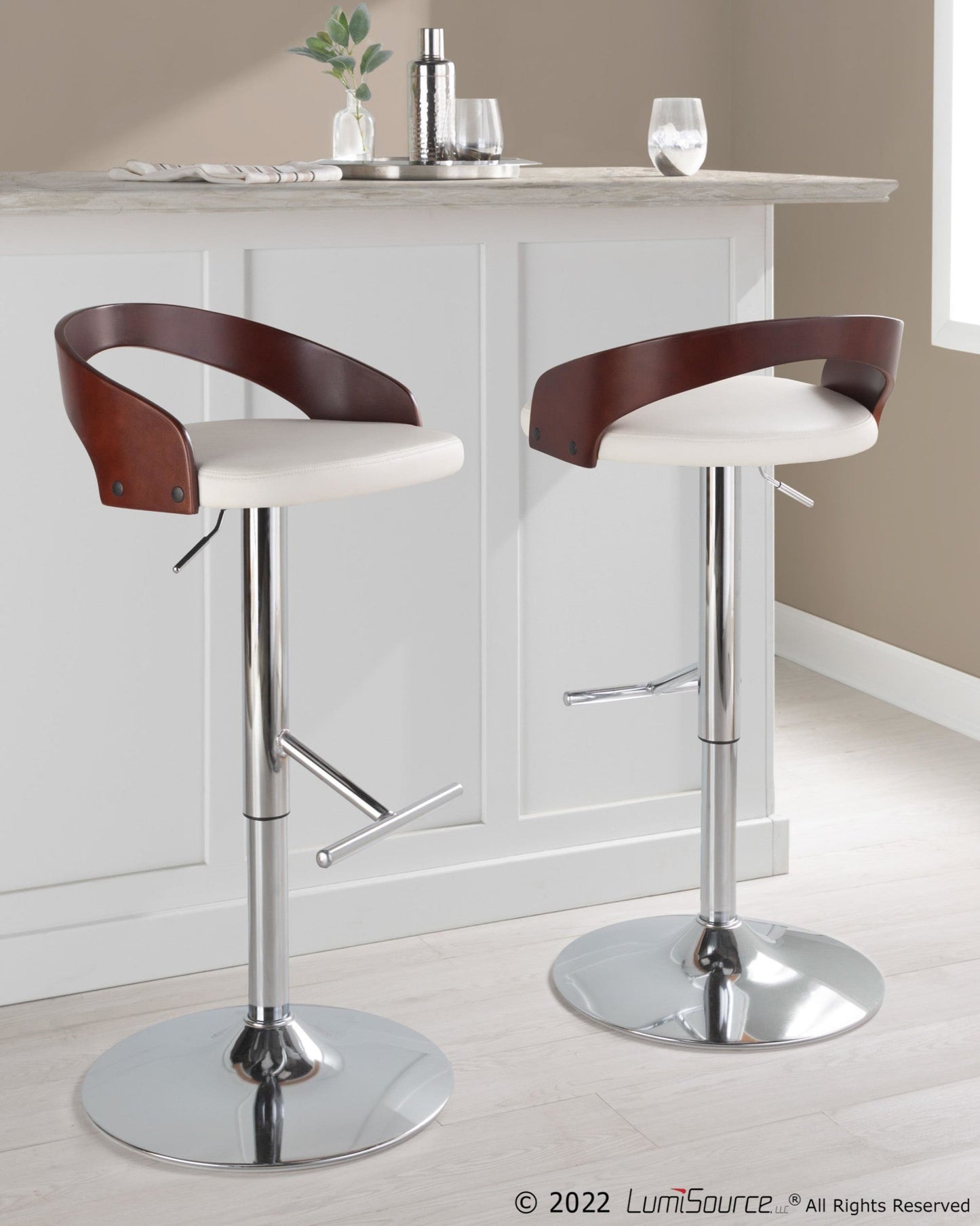 Majestic Office Furniture Adjustable Barstool - Set of 2
