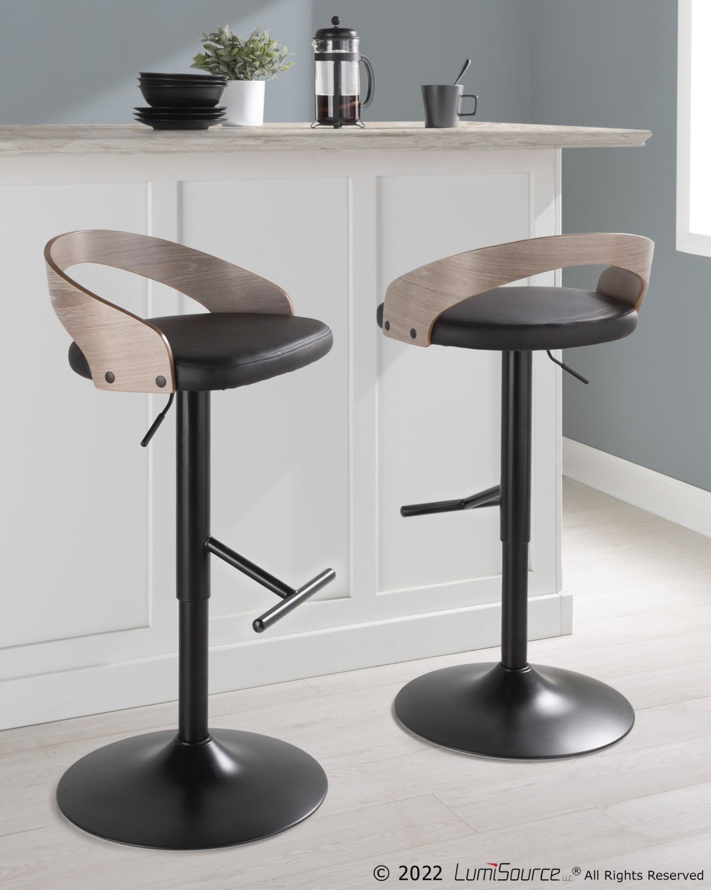 Majestic Office Furniture Adjustable Barstool - Set of 2