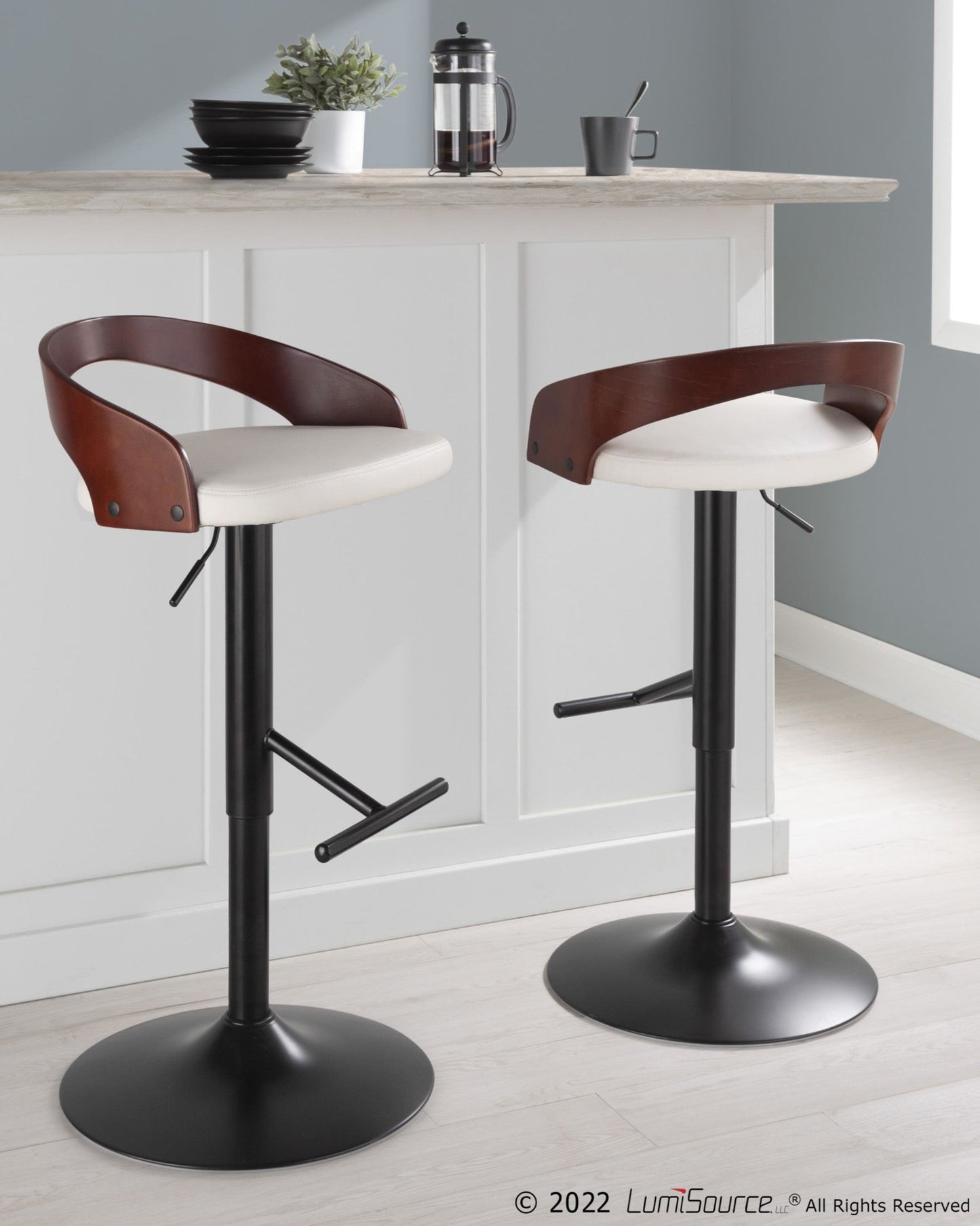 Majestic Office Furniture Adjustable Barstool - Set of 2