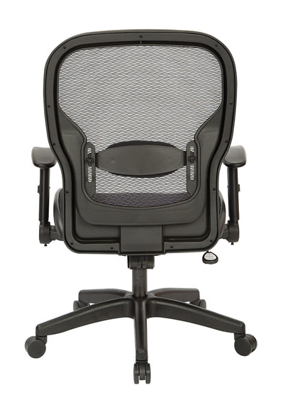 Professional Dark Air Grid® Back and Seat Manager’s Chair with Adjustable Flip Arms, Adjustable Lumbar and Nylon Base