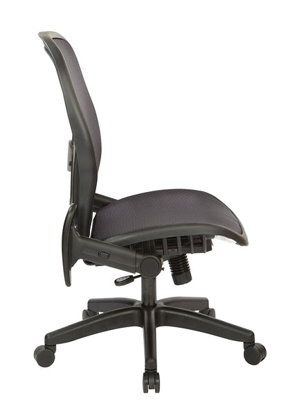 Professional Dark Air Grid® Back and Seat Manager’s Chair with Adjustable Flip Arms, Adjustable Lumbar and Nylon Base