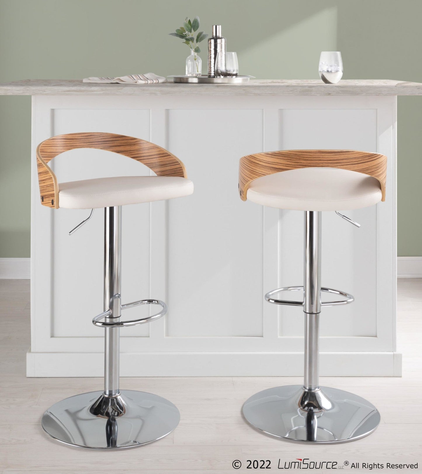 Majestic Office Furniture Adjustable Barstool - Set of 2