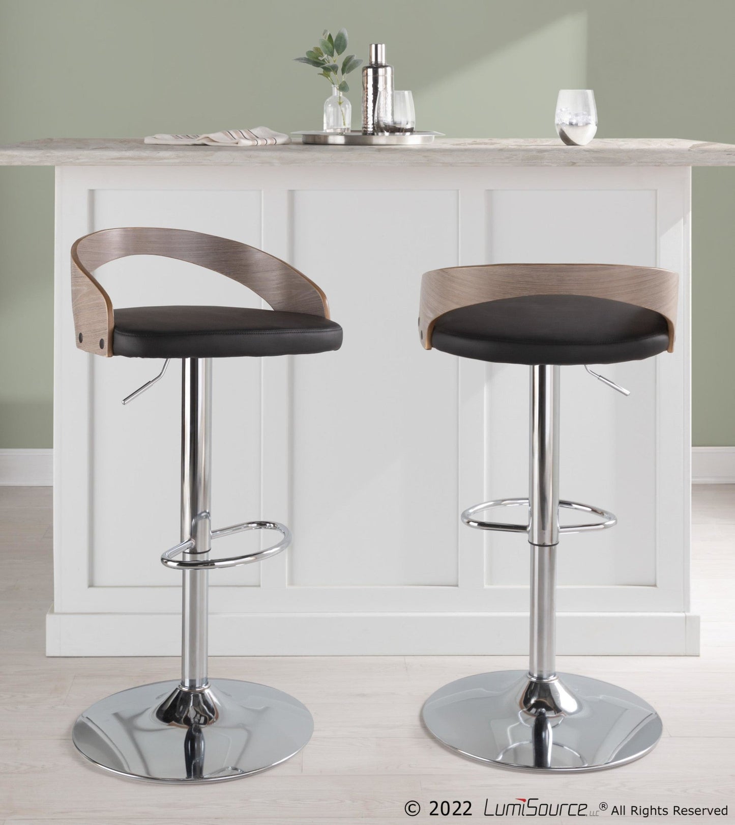 Majestic Office Furniture Adjustable Barstool - Set of 2