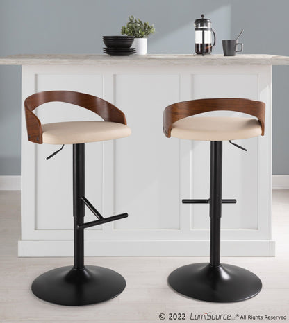 Majestic Office Furniture Adjustable Barstool - Set of 2