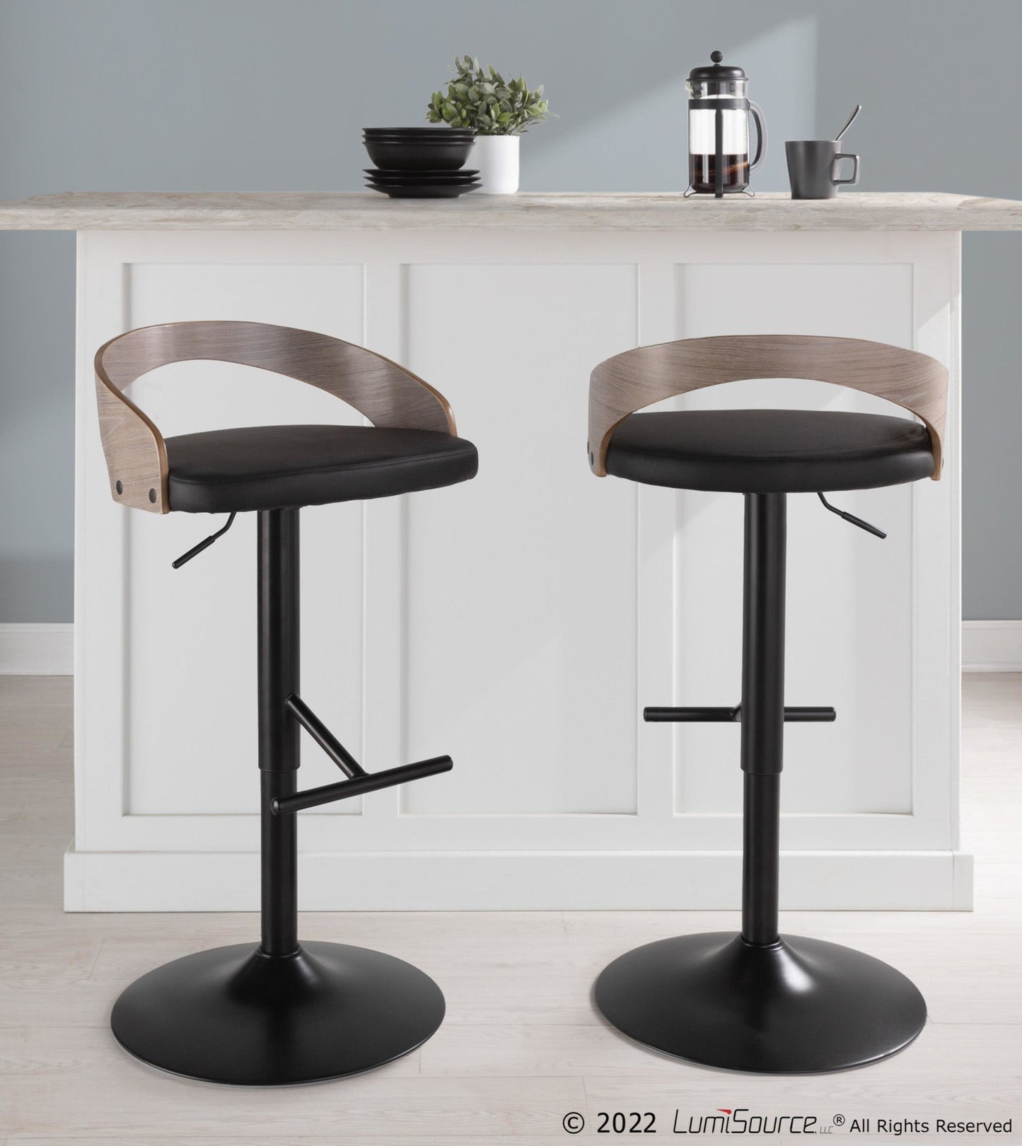 Majestic Office Furniture Adjustable Barstool - Set of 2