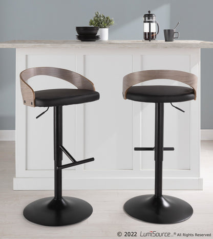 Majestic Office Furniture Adjustable Barstool - Set of 2