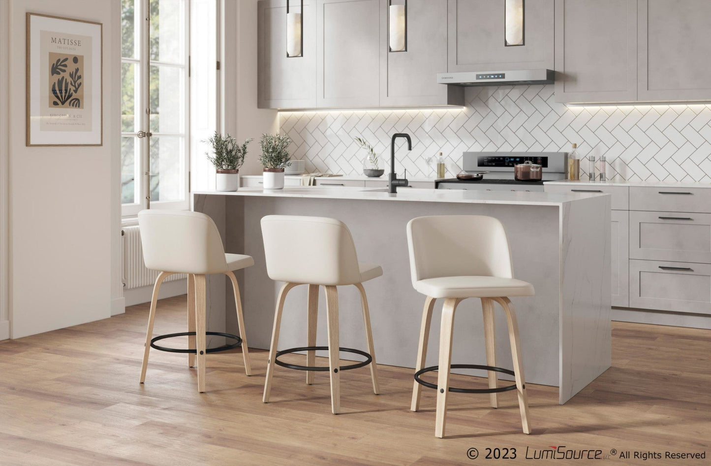 Majestic Office Furniture 24" Fixed-Height Counter Stool - Set of 2