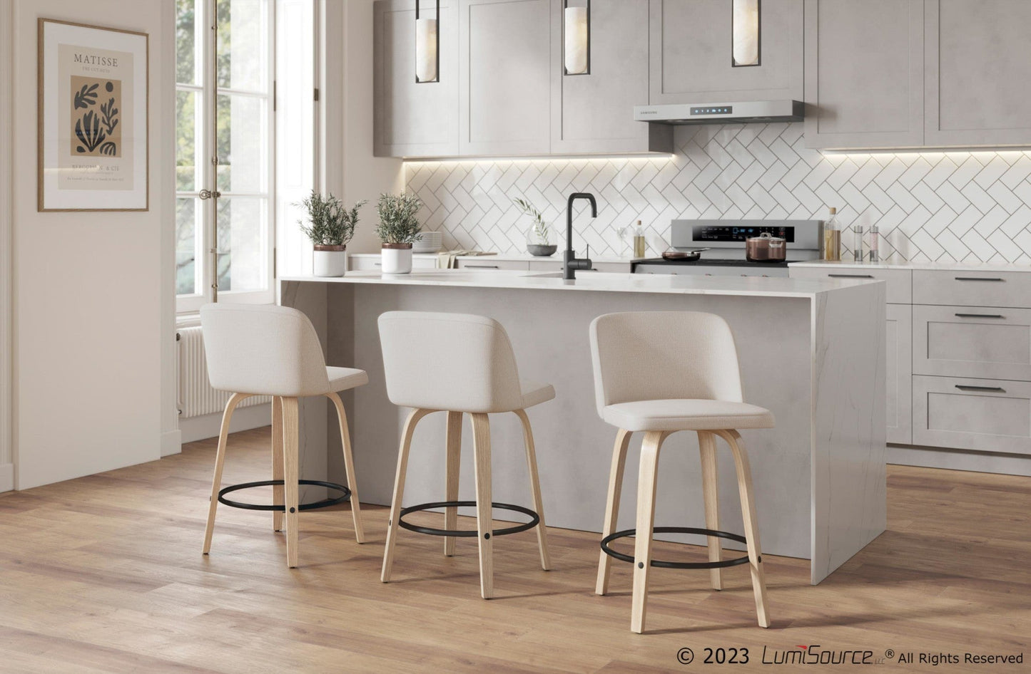Majestic Office Furniture 24" Fixed-Height Counter Stool - Set of 2