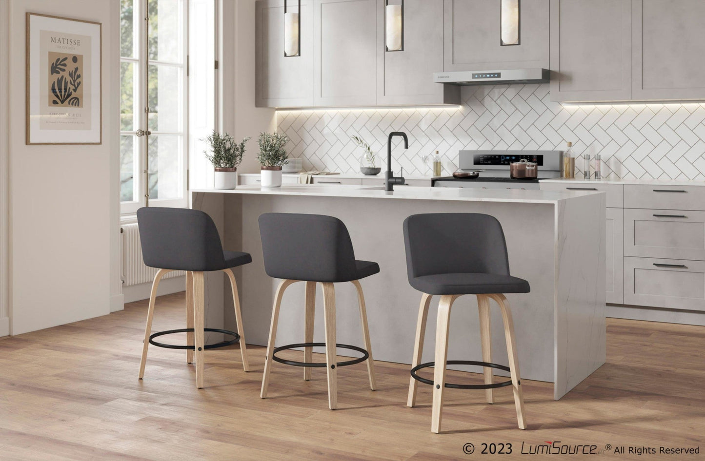 Majestic Office Furniture 24" Fixed-Height Counter Stool - Set of 2
