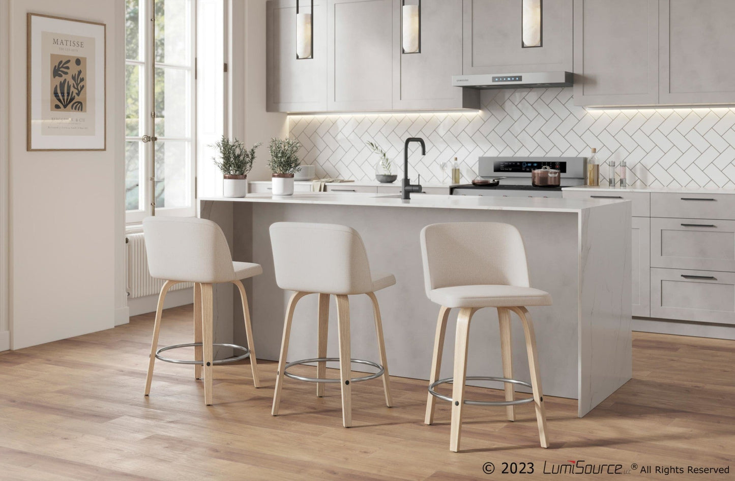 Majestic Office Furniture 24" Fixed-Height Counter Stool - Set of 2