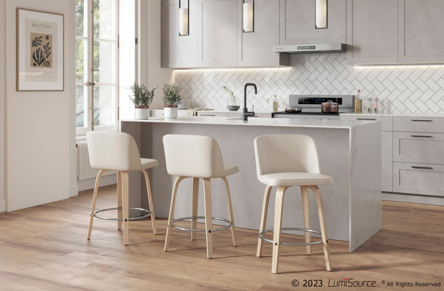 Majestic Office Furniture 24" Fixed-Height Counter Stool - Set of 2