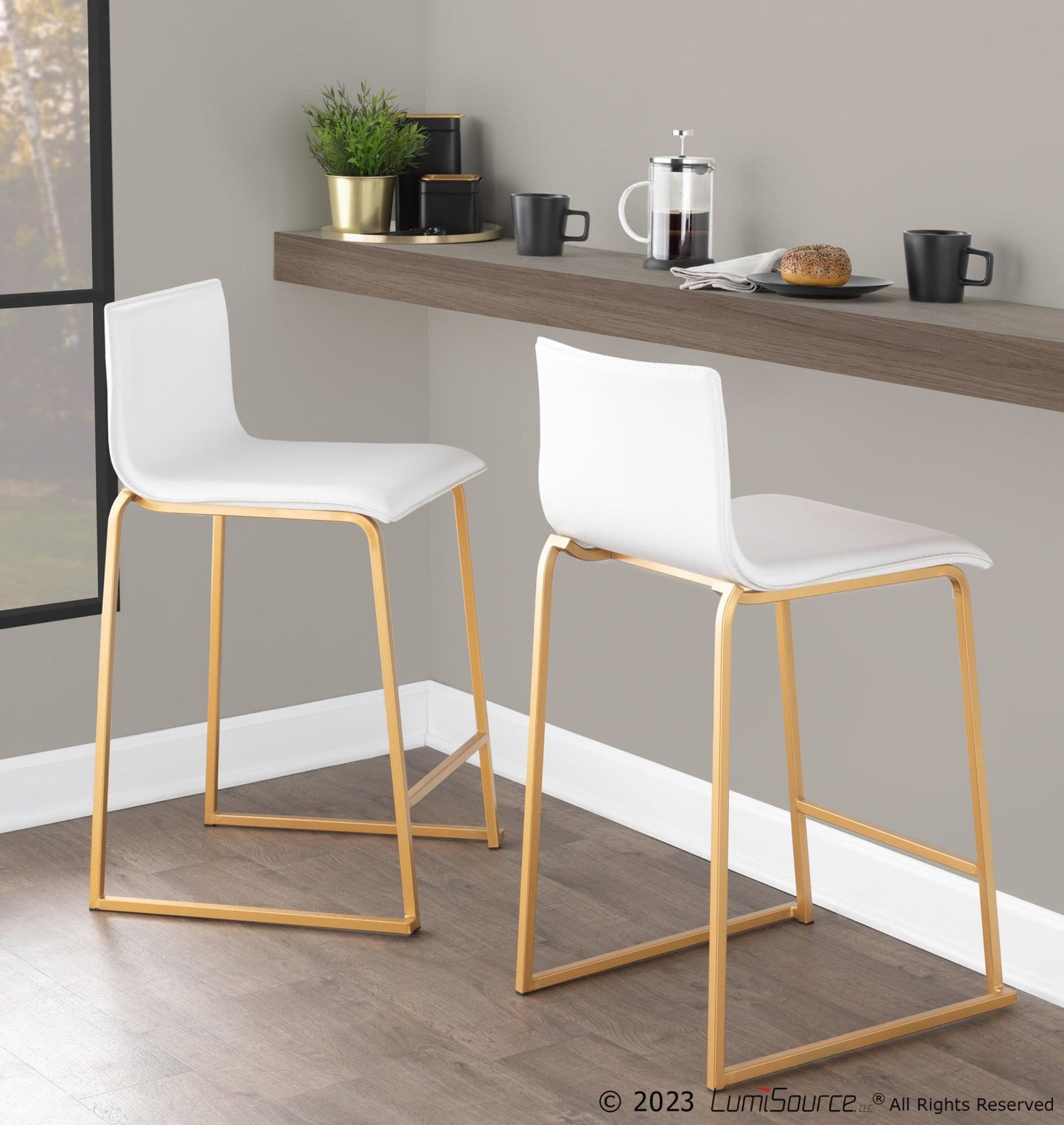 Majestic Office Furniture 26" Fixed-Height Counter Stool - Set of 2