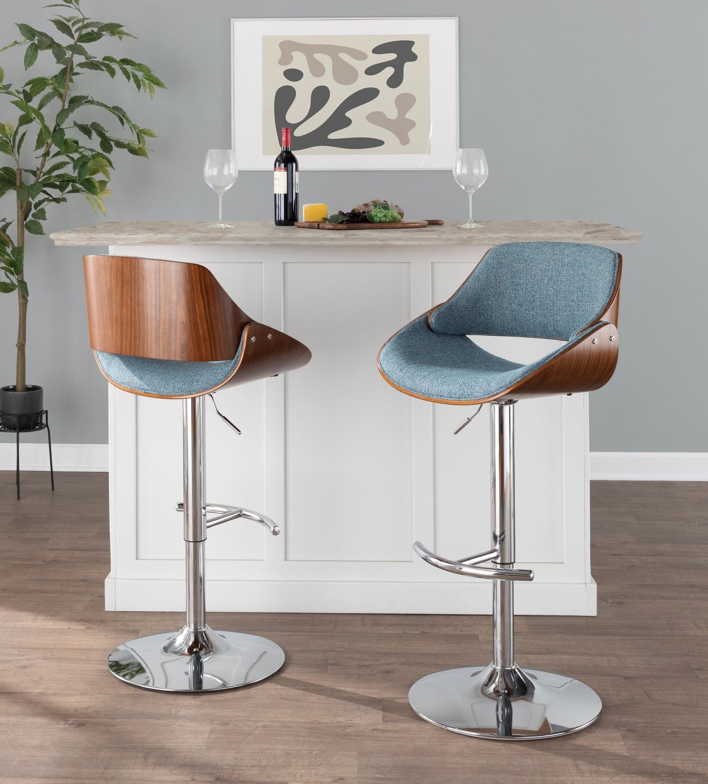 Lumisource Fabrizzi Adjustable Barstool - Set Of 3