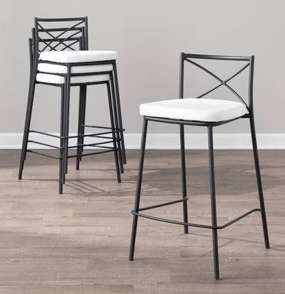 Majestic Office Furniture Charlotte 25" Fixed-Height Counter Stool - Set of 2