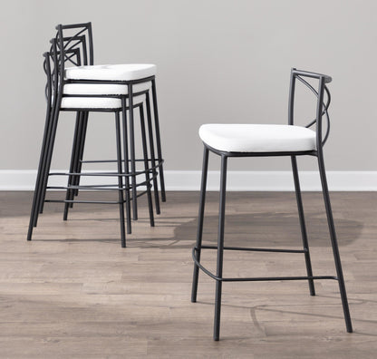 Majestic Office Furniture Charlotte 25" Fixed-Height Counter Stool - Set of 2