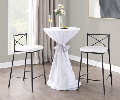 Majestic Office Furniture Charlotte 25" Fixed-Height Counter Stool - Set of 2