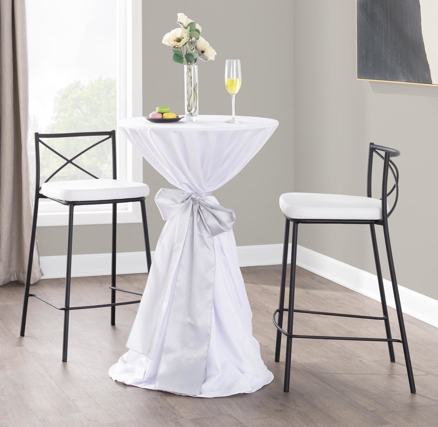 Majestic Office Furniture Charlotte 25" Fixed-Height Counter Stool - Set of 2