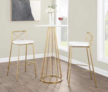 Majestic Office Furniture Charlotte 30" Fixed-Height Barstool - Set of 2