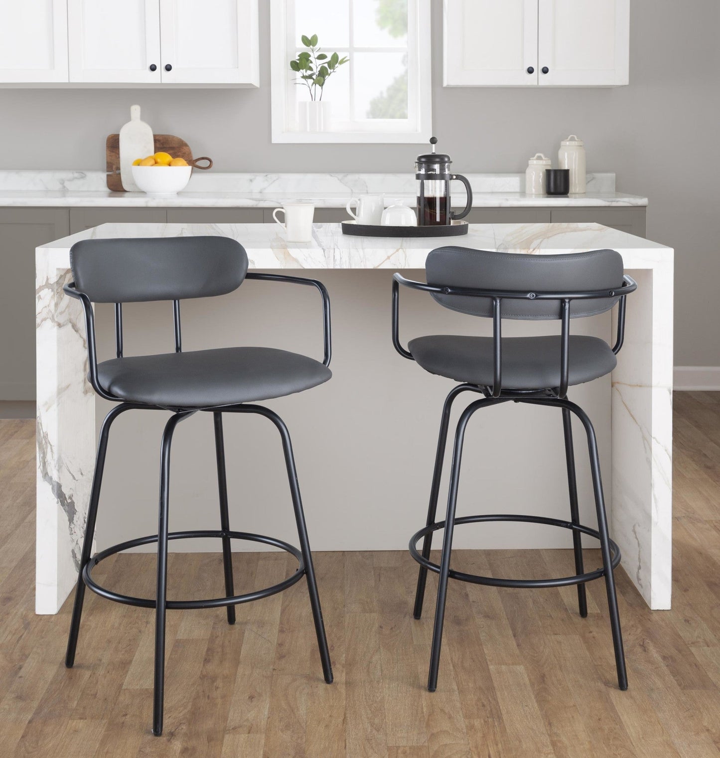 Majestic Office Furniture 26" Fixed-Height Counter Stool - Set of 2